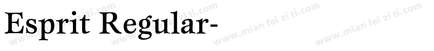 Esprit Regular字体转换
